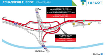 Échangeurs Turcot et St-Pierre : Les entraves du week-end