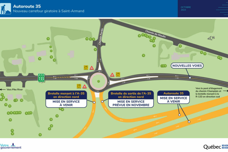 <strong>Nouvelle configuration routière à Saint-Armand pour se rendre aux États-Unis</strong> article image