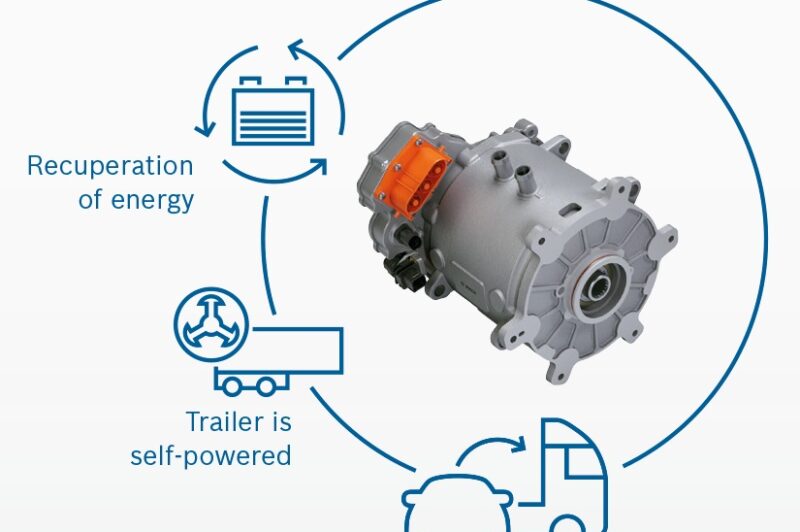 Bosch planche sur un essieu de remorque électrique article image