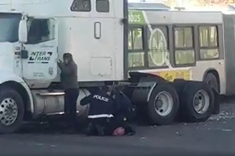 Un camionneur apparemment drogué sème l’émoi et blesse un citoyen à Québec article image