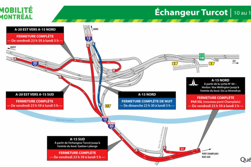 Turcot : la 15 fermée ce week-end article image