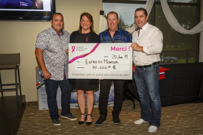 Express Mondor remet 33 000 $ à la Fondation du cancer du sein du Québec article image