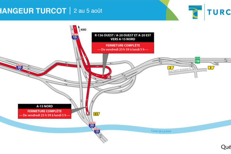 Les entraves du week-end à l’échangeur Turcot article image