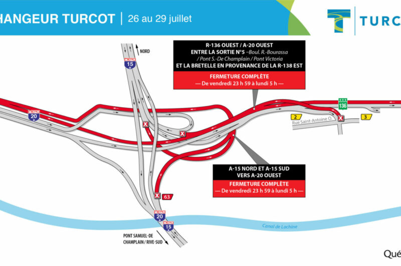 Échangeurs Turcot et St-Pierre : Les entraves du week-end article image