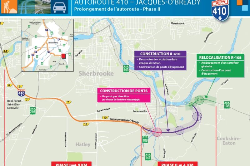 Dernière phase de l'autoroute 410 en Estrie article image