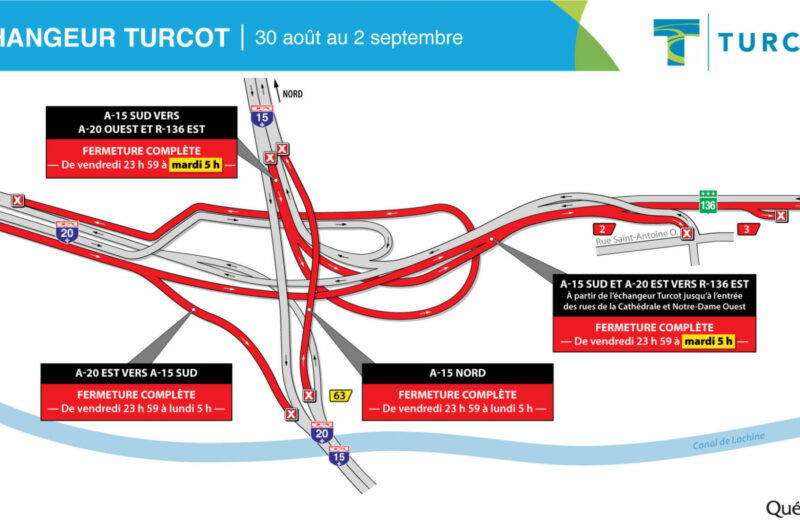 Les entraves du week-end à l’échangeur Turcot article image