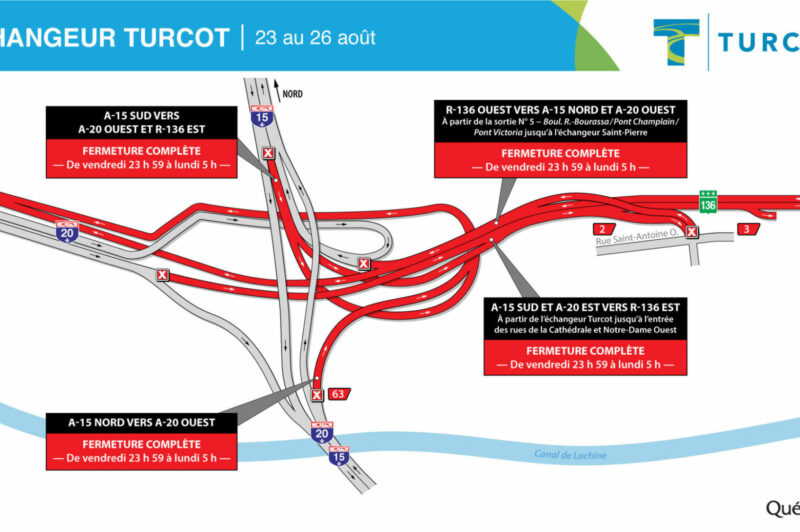 Entraves du week-end dans les échangeurs Turcot et St-Pierre article image