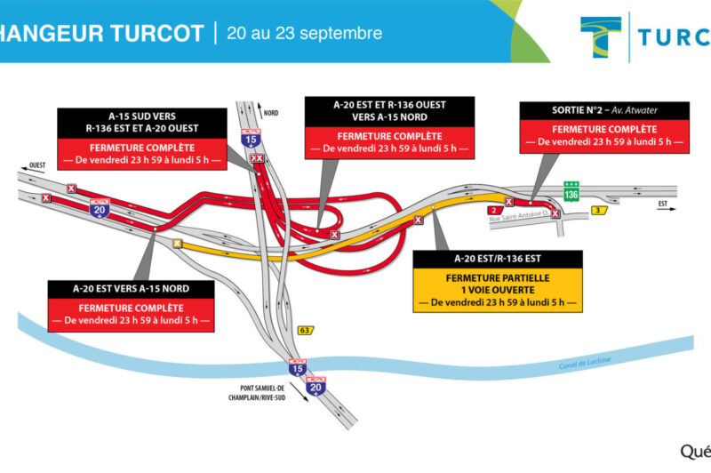Entraves du week-end aux échangeurs Turcot et Angrignon article image