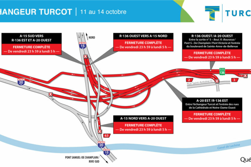 Entraves du week-end à l’échangeur Turcot article image