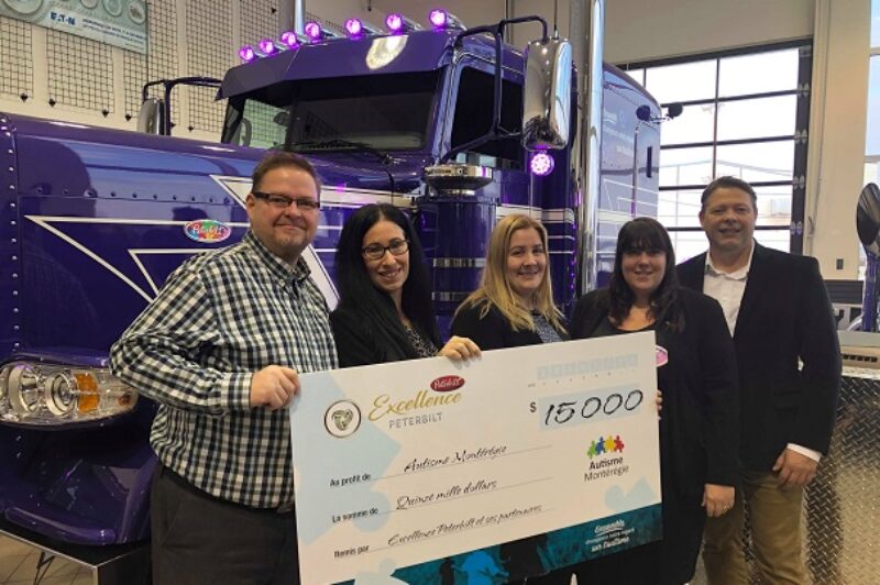 Excellence Peterbilt et ses partenaires remettent plus de 15 000 $ à Autisme Montérégie article image