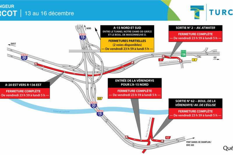 Entraves du week-end à Turcot et St-Pierre article image