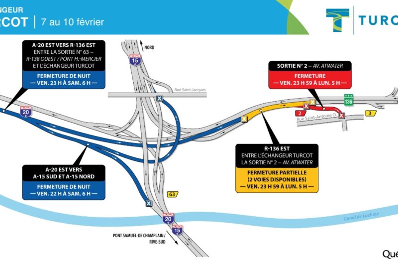 Les entraves du week-end sur Turcot et St-Pierre article image
