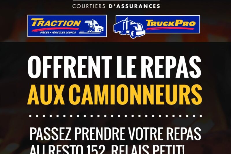 Traction, TruckPro et Burrowes offrent le repas aux camionneurs article image