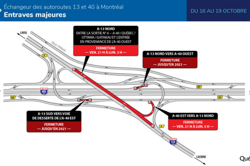 Projet Turcot – Fermetures majeures au cours de la fin de semaine du 16 octobre article image