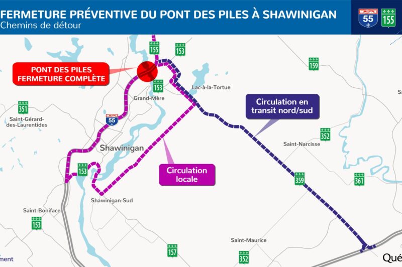 Le pont des Piles sur la 155 à Shawinigan fermé dès aujourd’hui pour des raisons de sécurité article image
