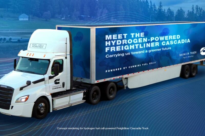 Freightliner construira des camions à pile à combustible hydrogène de Cummins article image