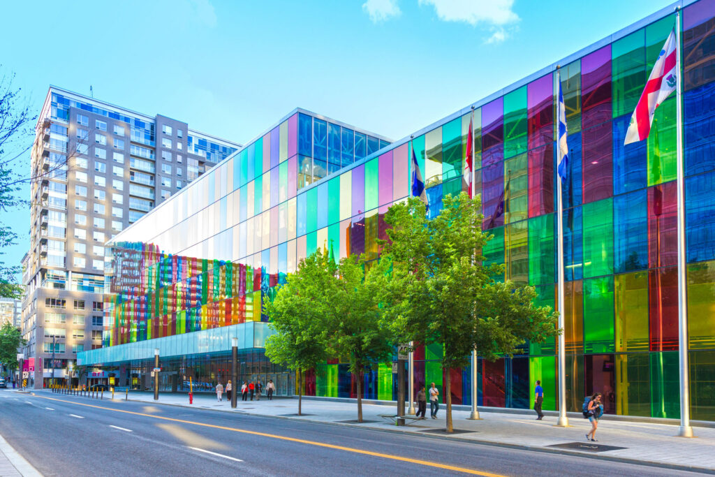 Rendu architectural du Palais des congrès de Montréal.