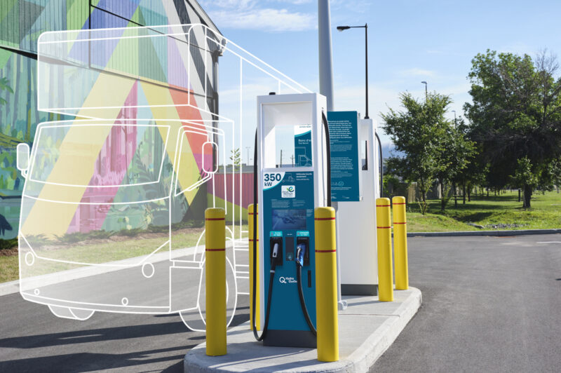 Station de recharge pour camions électriques dans le parc industriel de Laval article image