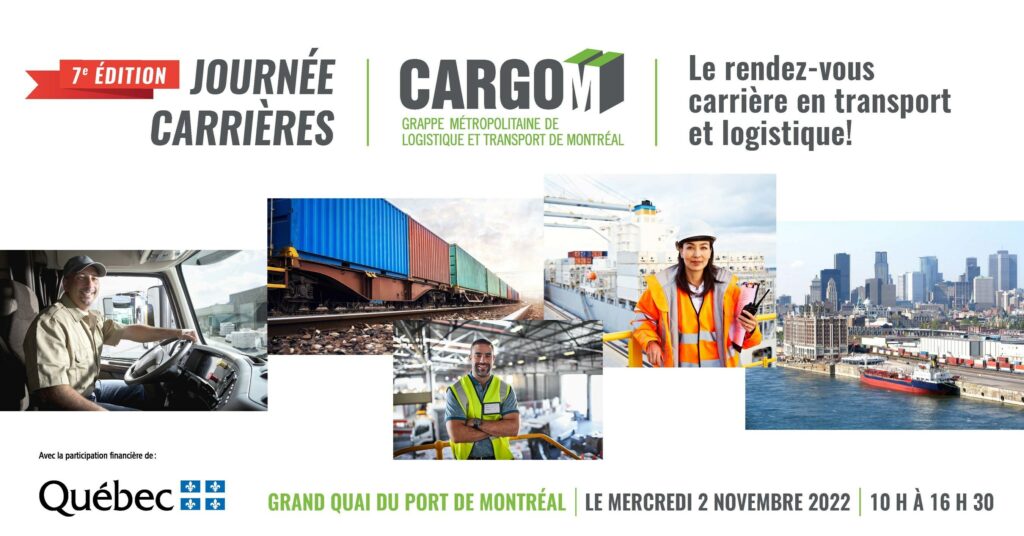 Montage d’images de divers métiers de transport et logistique.