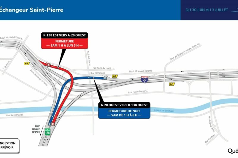 <strong>Entraves majeures dans l’échangeur Saint-Pierre du 30 juin au 3 juillet</strong> article image