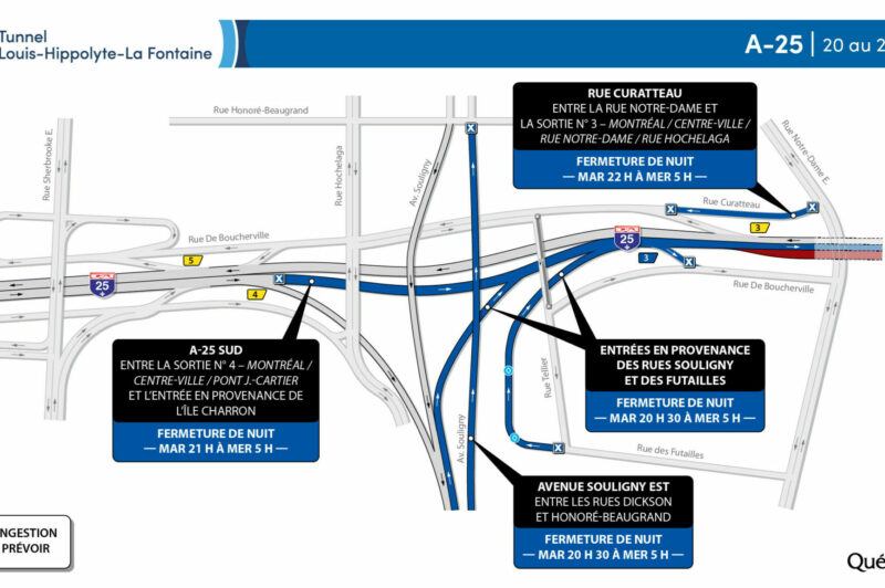 <strong>Le tunnel La Fontaine fermé en direction sud dans la nuit du 20 au 21 juin</strong> article image