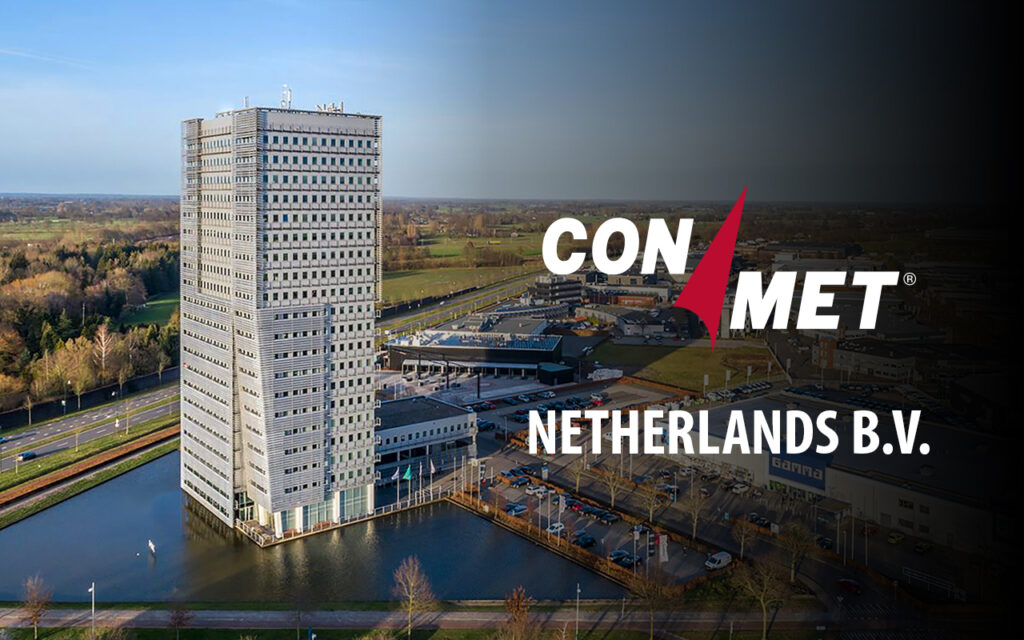 Vue aérienne des bureaux de ConMet aux Pays-Bas.