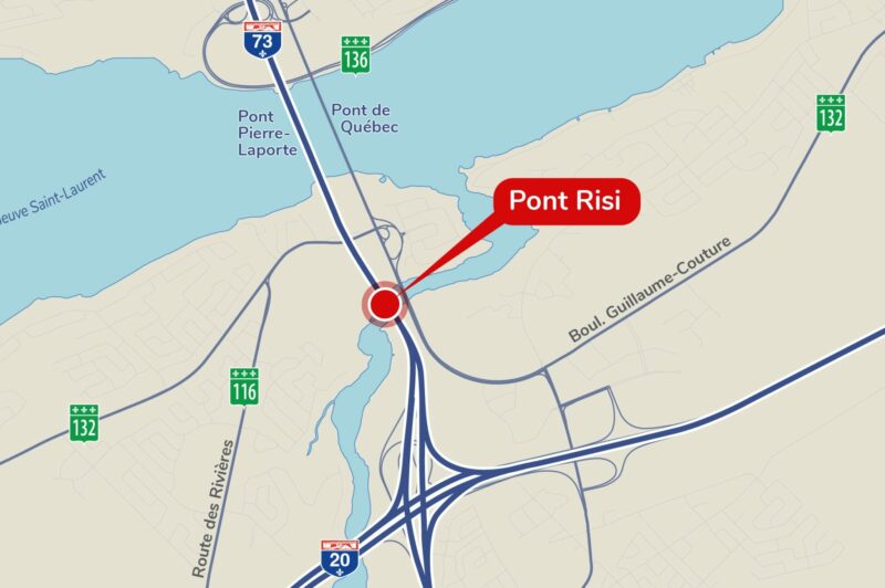 Travaux intensifs dans l’axe du pont Pierre-Laporte ce week-end, forte congestion à prévoir article image