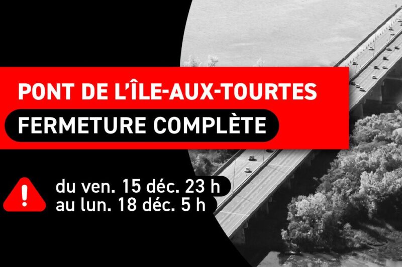 <strong>Le pont de l'Île-aux-Tourtes complètement fermé ce week-end</strong> article image