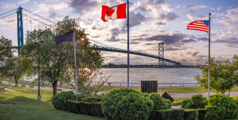 The Ambassador Bridge – (U.S. – Canada Trade Corridor) alternate text for this image