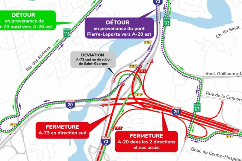 L’autoroute 20 fermée dans les deux directions à Lévis dans la nuit de mercredi à jeudi article image