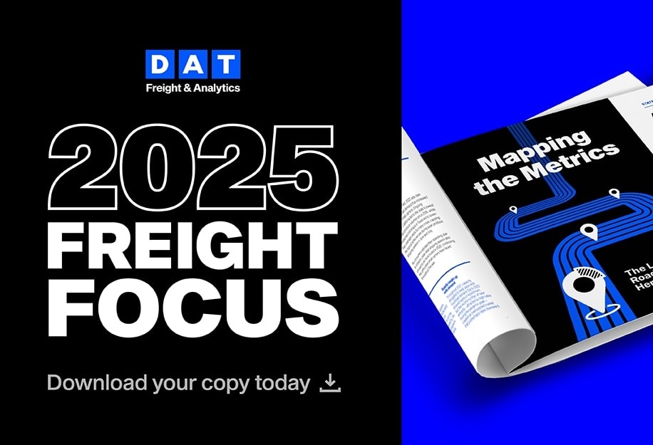 Vue du rapport des prédictions 2025 de DAT Freight & Analytics