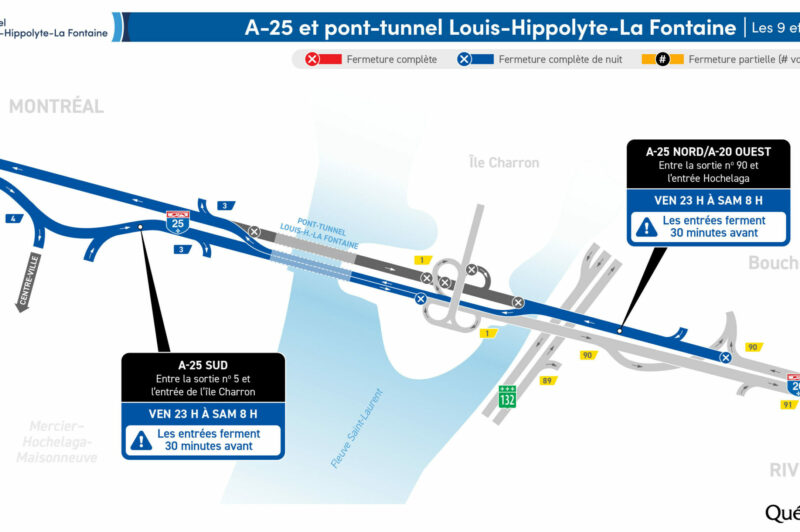 Fermeture complète du tunnel La Fontaine dans la nuit du 9 au 10 mai article image