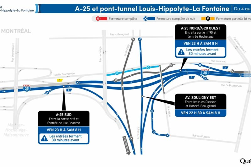 Le tunnel La Fontaine fermé dans les deux directions dans la nuit du 4 au 5 juillet article image