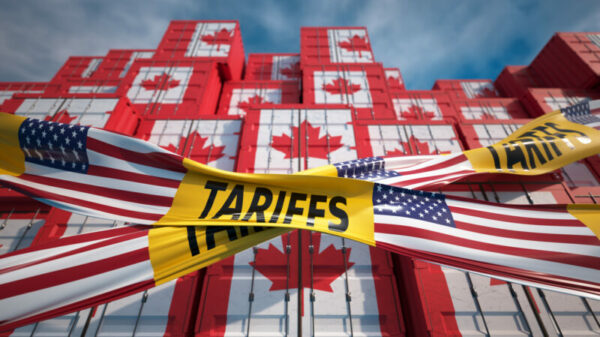 United States of America USA Global Tariff on Canada Exports of Goods, Tax, Trade War, Economy, Politics, Government alternate text for this image