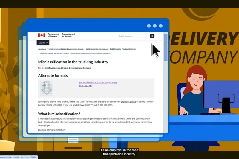 EDSC met en garde les employeurs contre la classification erronée des camionneurs, jugée illégale article image
