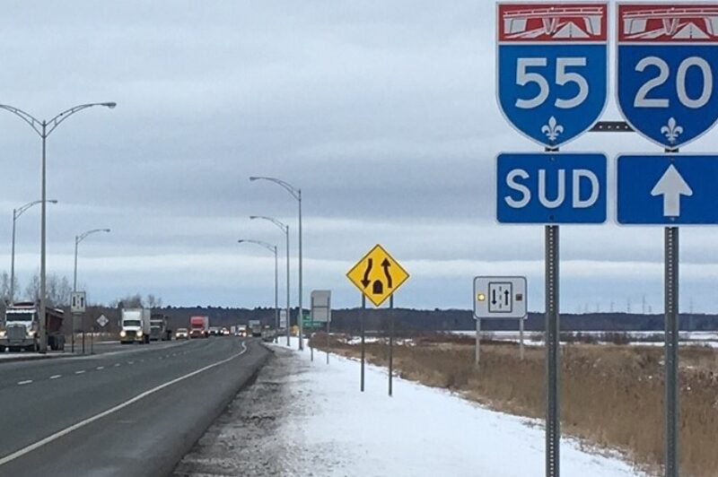 Voies doublées sur un tronçon de l'autoroute 55 article image