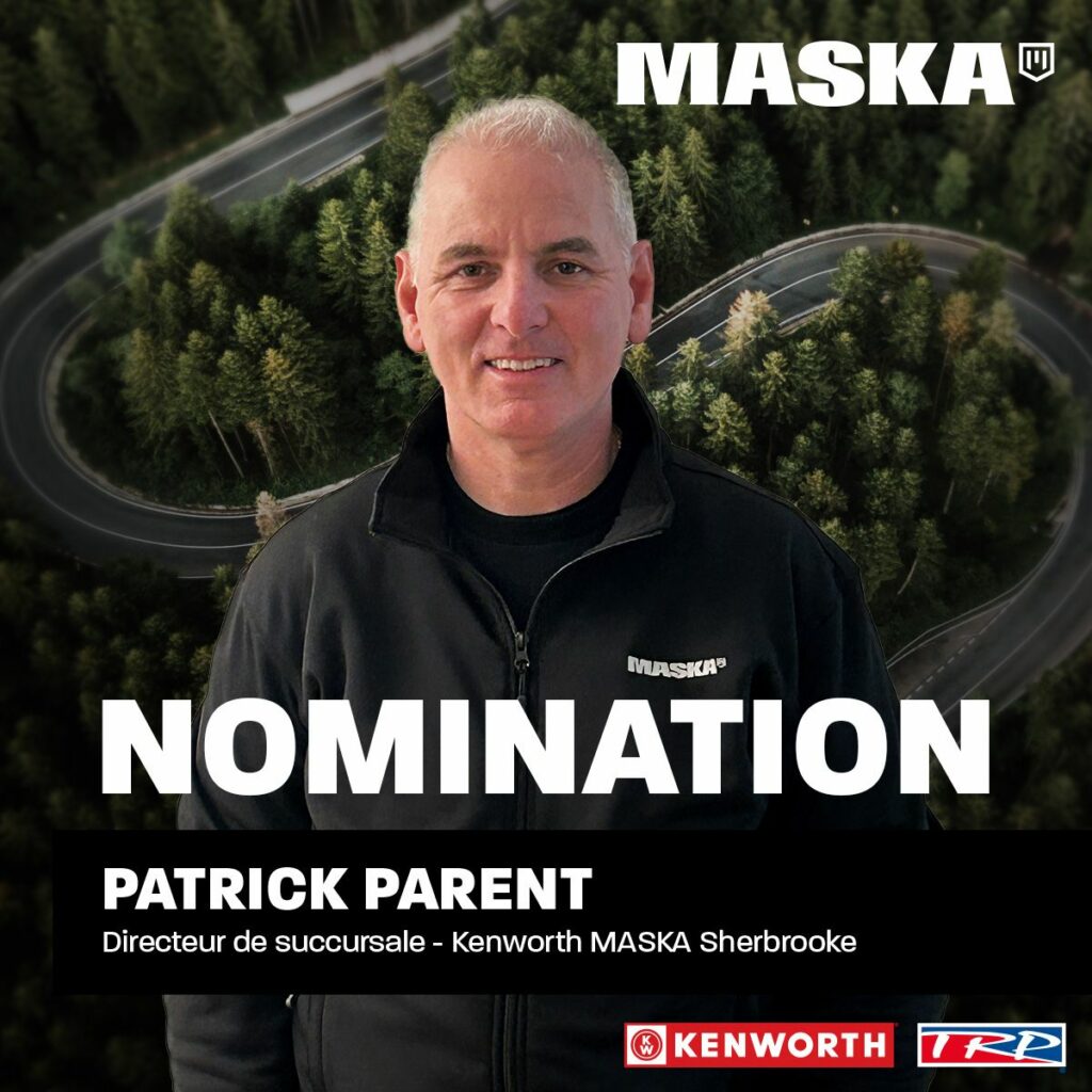 Portrait de Patrick Parent, nomination Kenworth Maska