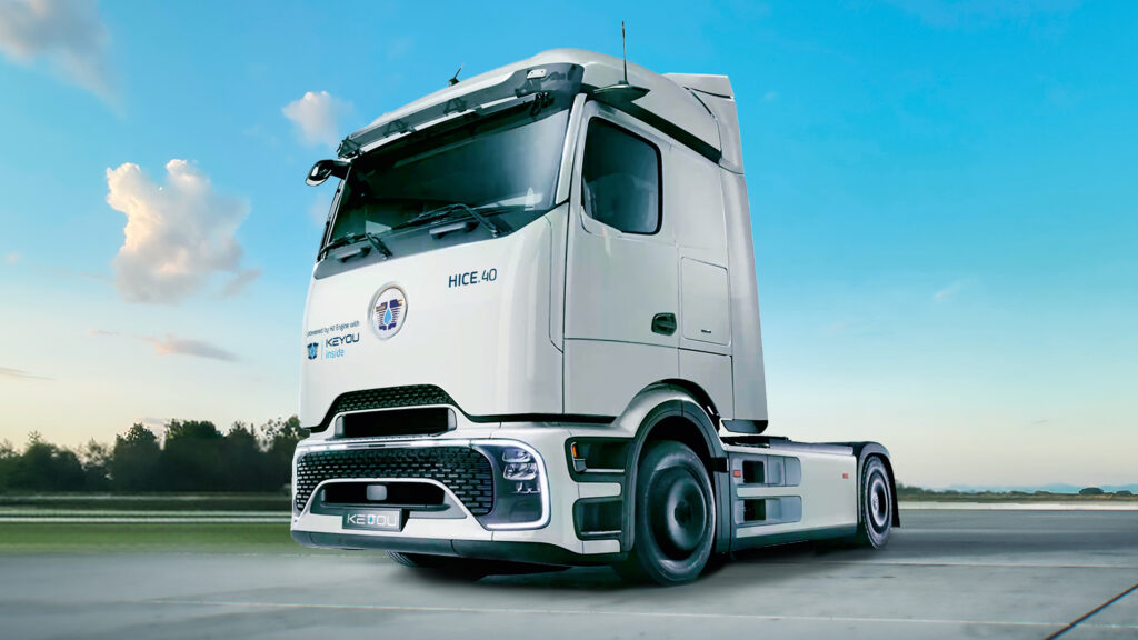 Camion Keyou/Daimler à combustion d’hydrogène