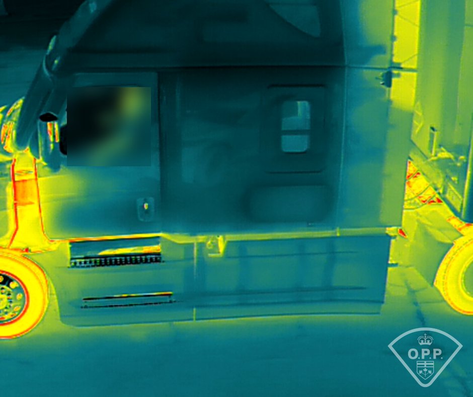 Camion inspecté par imagerie thermique