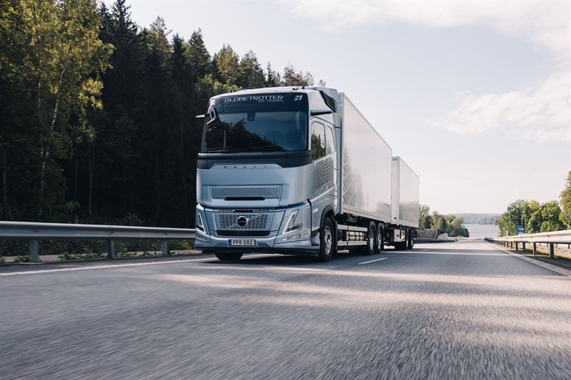 Volvo européen au gaz naturel sur la route