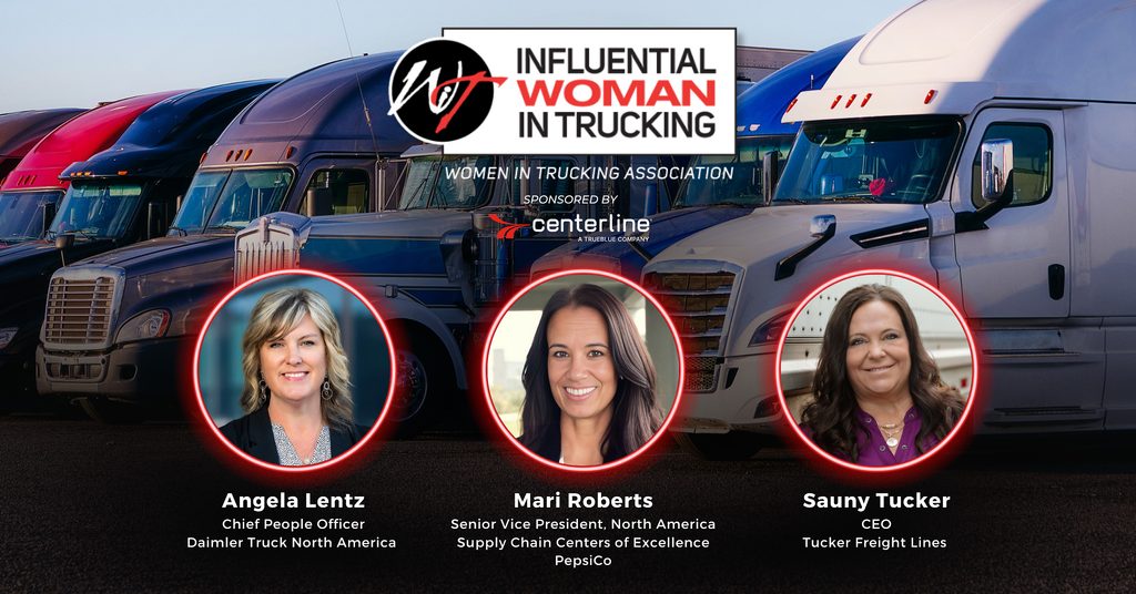 Trois photos portraits de femmes influentes en camionnage.